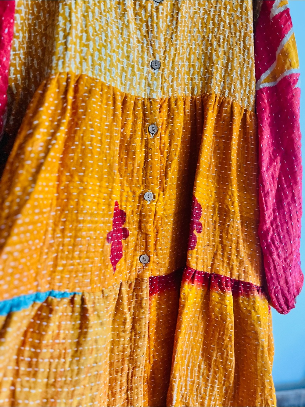 Sale! KANTHA BAE Reversible Button-Front Tunic Dress - Picture 5 of 14